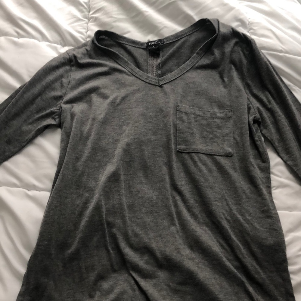 Grey long sleeved shirt